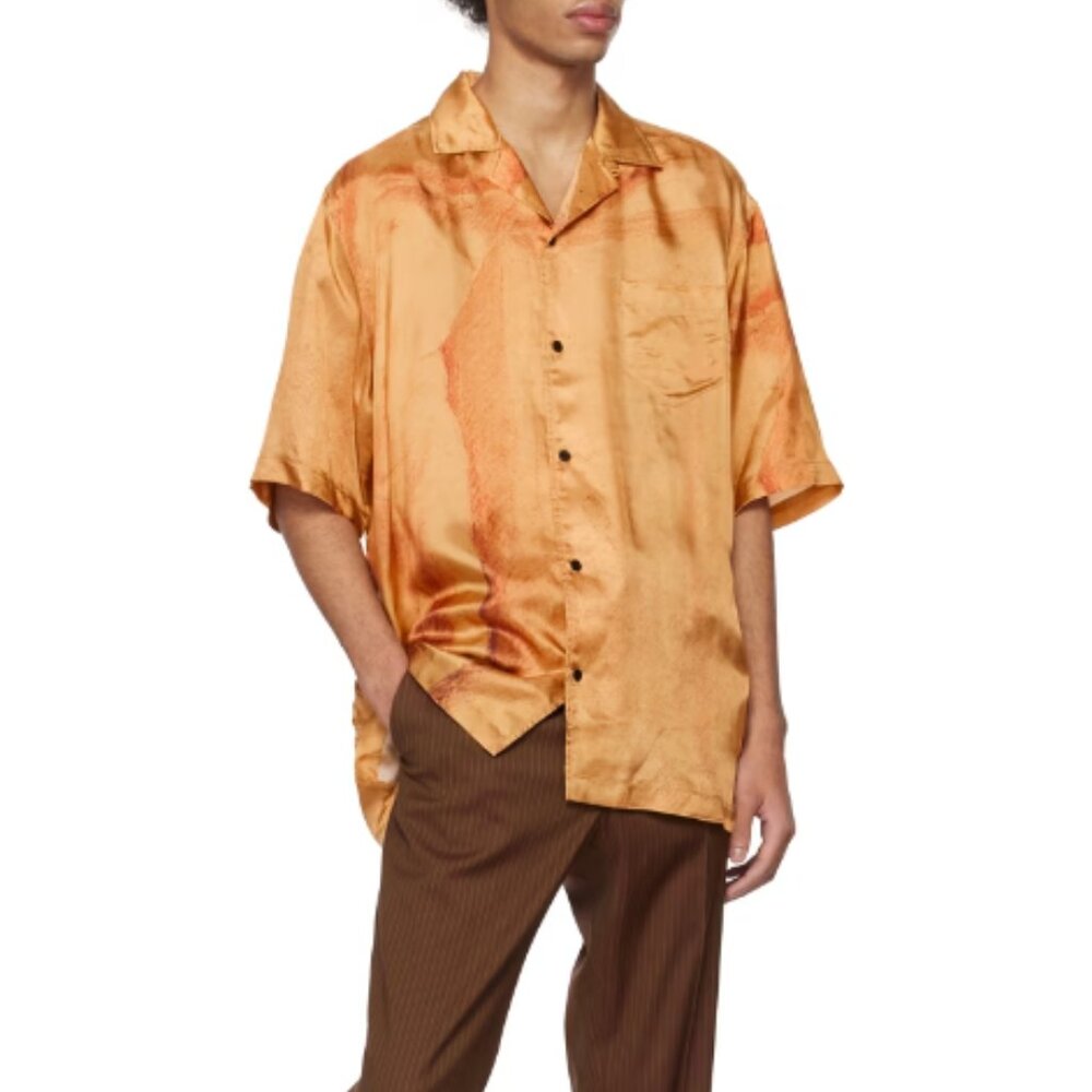 BNWT SS24 EGONLAB VISCOSE BOWLING SHIRT S
